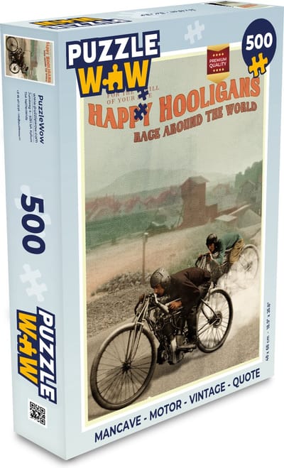 Puzzel Mancave - Motor - Vintage - Quote - Legpuzzel - Puzzel 500 stukjes