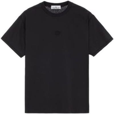 T-shirt Noir à Logo Brodé Stone Island Homme Tops 781520957-V0029 XXL gray