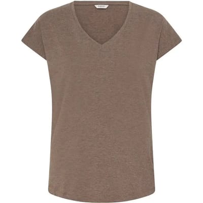 V-hals T-shirt van jersey voor dames b.young Pamila