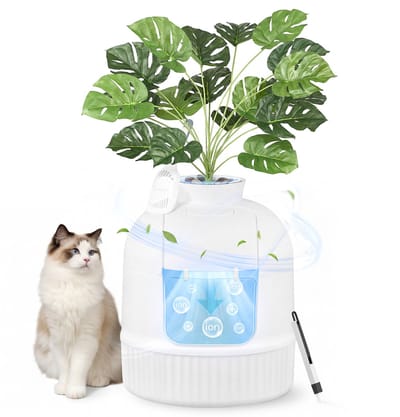 Feandrea - Kattenbak - Verborgen Kattenbak - met Deur - met Bloempot - Met Filter voor Woonkamer