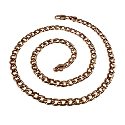 50cm x 5,5mm Ketting Unisex - Roségoud Plated - Cubaanse Schakelketting XUPING - Dames Heren