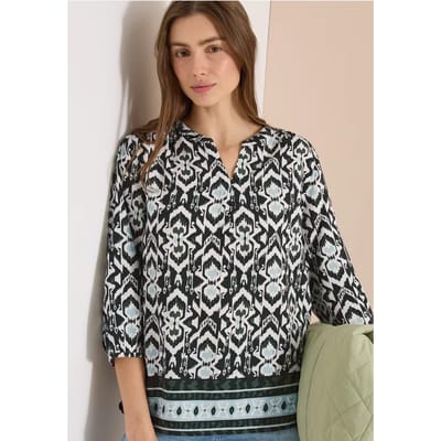 3/4-mouwen blouse met grafisch patroon