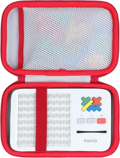 Super Blocks Puzzelspel Beschermhoes in Wit en Rood, Modern Functioneel Ontwerp voor Kinderen
