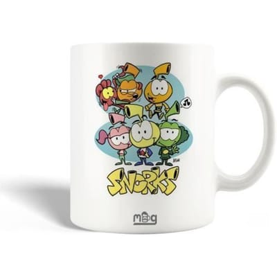 Mug en Céramique - Les Snorky - Logo - 30cl - Blanc - Compatible Lave-Vaisselle