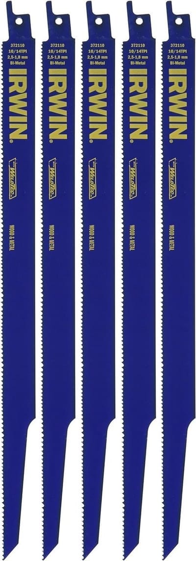 Reciprozaagbladen Set - Metaal Hout - Snel Zagen - Kobalt Versterkt - 12 Inch - Blauw