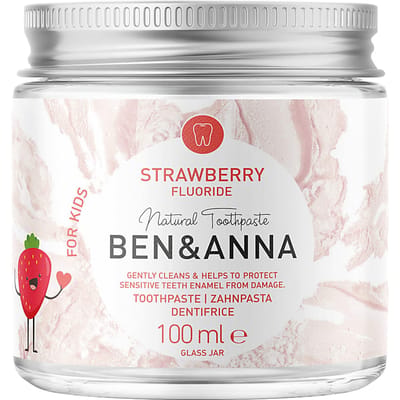 Ben & Anna Tandpasta met Fluoride - Aardbei
