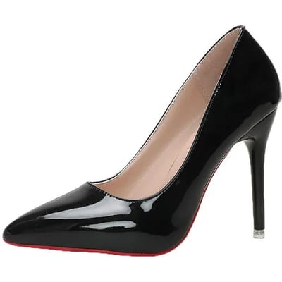 Chaussures pour femmes, talons hauts peu profonds, de haute qualité, tendance, grande taille, solides, pour le bureau et la carrière, talons sexy à bout pointu. 43 black