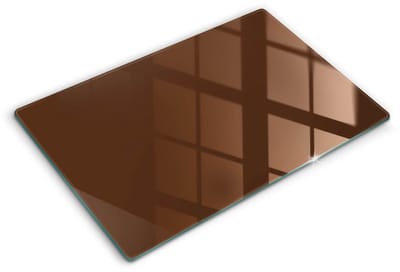 Wallfluent Glazen Snijplanken - Bruin Snijplanken Glas - 80 cm x 52 cm - Bruin Snijplanken van Glas - Glazen Keukenplank - Decoratieve Glazen Snijplank - Glazen Snijplank met Antislip