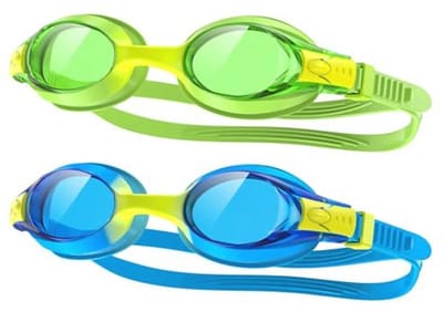 Set van 2 Kinderen Zwembrillen met Antivfoglenzen – Waterproof en Geschikt voor 3-14 Jaar
