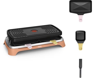 Tefal Food & Co RE650J10 – Multifunctioneel kooktoestel – Gezellig tafelen met 8 – Binnen en buiten gebruik – Makkelijk schoon te maken – XL pannetjes – Raclette grill toestel