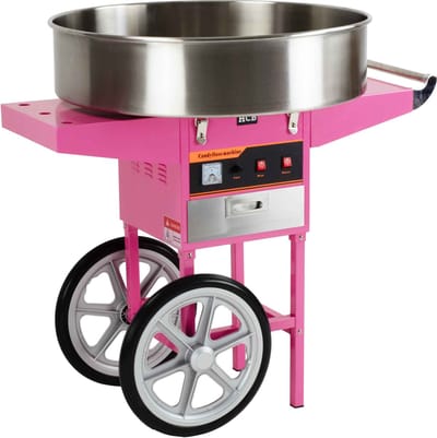 HCB® - Professionele Suikerspinmachine met onderstel - 73 cm - 230V - Horeca Suikerspin machine - 73x97.5x126 cm (DxBxH) - 28 kg - 2102