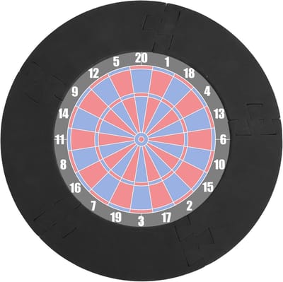 Dartbord muurbescherming - Dartbordrand beschermrand - Muur beschermen - Afneembaar ontwerp - Buitendiameter 72 cm - Zwart
