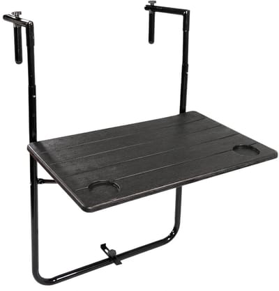 Balkontafel Hangend – Inklapbaar Balkonbar - Hangtafel Voor Aan Het Balkon – Hang tafel Balkon - Vouwtafel - Wandtafel –Zwart