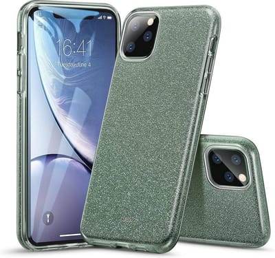 ESR Makeup TPU + PC Glitter-case Geschikt voor iPhone 11 PRO (5.8) - dennengroen