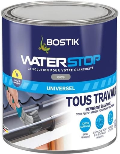Afdichtingsmembraan - BOSTIK - Waterstop - Reparatie van lekken - Pot van 1 kg - Grijs