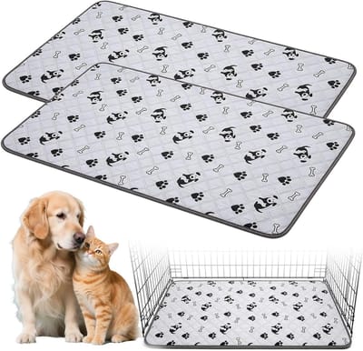 SnelShoppen - 120 x 60 cm Guinea Pig Pipe Pads - 2 x Pipi Mats - Wasbaar - 4 Laags Absorberend - Antislip - Herbruikbaar - Voor Kleine Dieren zoals Ha