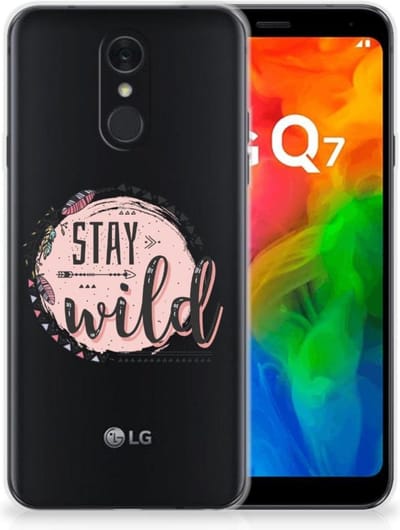 LG Q7 Telefoonhoesje met Naam Boho Stay Wild