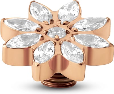 Melano Vivid Snowflake CZ Steentje Crystal Rose