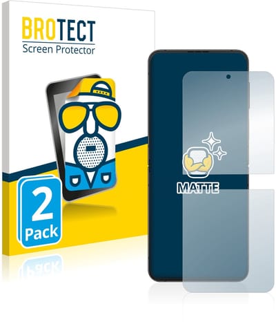 BROTECT - Screenprotector voor Samsung Galaxy Z Flip 4 - Folie Beschermfolie matte 2 Stuks