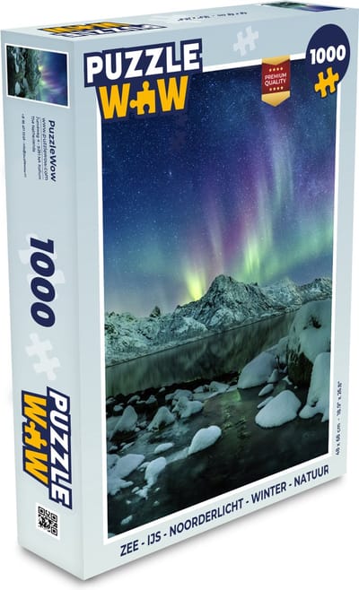 Puzzel Zee - IJs - Noorderlicht - Winter - Natuur - Legpuzzel - Puzzel 1000 stukjes volwassenen