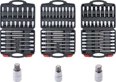 Professionele BGS Bitdoppenset – 88-delig – 1/2” Opname – Inclusief Inbus, Torx en Spline Doppen – Geleverd in Stevige Opbergkoffers