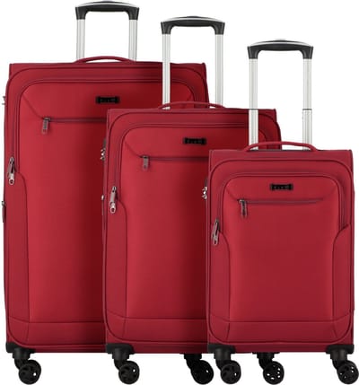 d & n Travel Line 6804 4-wiel kofferset 3st. - Zachte bagage - Combinatieslot - bordeaux