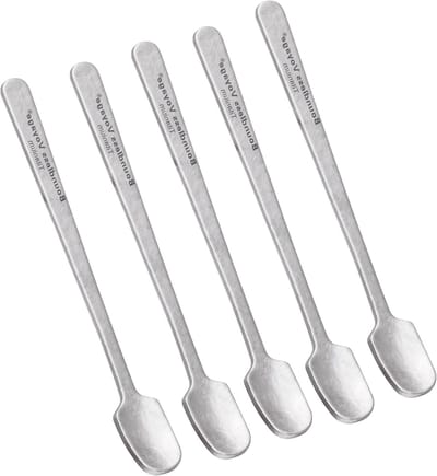 Set van 5 Titanium Espresso Lepels - Ultra Licht, Roestvrij, Geschikt voor Koffie, Thee en Cacao
