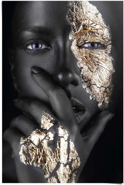 Poster Gouden hand - 91,5 x 61 - Papier - REINDERS