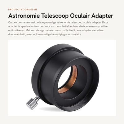 Dailygoods - Astronomie Telescoop Oculair Adapter - Professionele Adapter voor Telescoop - 5.5 cm naar 3.2 cm - Duurzaam Metaal - Oculair Bevestiging...