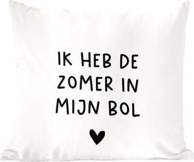 Sierkussens - Kussentjes Woonkamer - 60x60 cm - Ik heb de zomer in mijn bol - André Hazes - Spreuken - Quotes