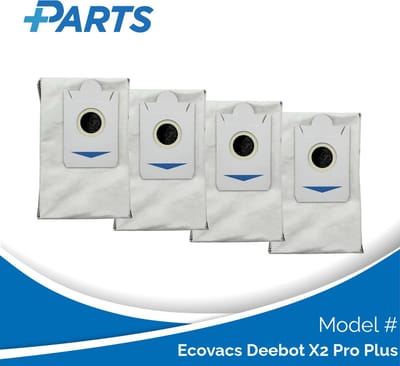 Ecovacs Deebot X2 Pro Plus Stofzakken (4 Stuks, Plus.Parts® alternatief voor DDB030025)