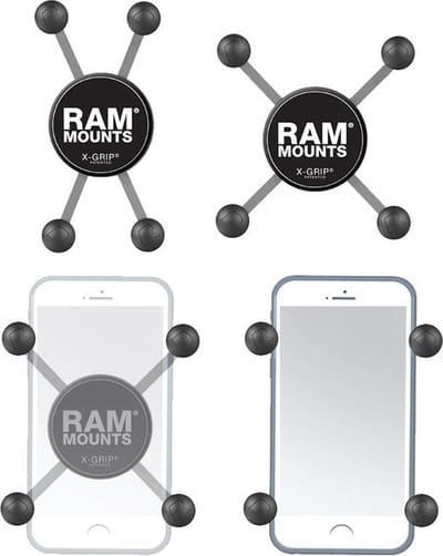 Universele X-grip voor smartphone RAM Mounts EZ-OF/OFF met B-kogel bevestiging