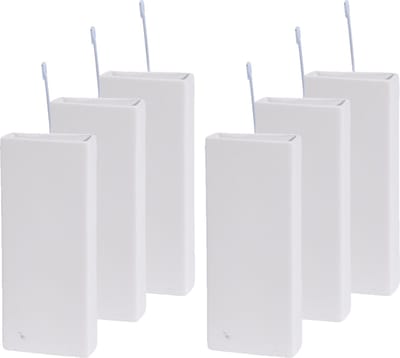 Waterverdamper radiator - Pakket van 6x stuks - wit - 20 cm - dolomiet/aardewerk - luchtbevochtiger - radiator bak