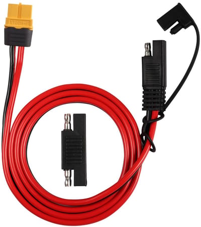SAE naar XT60 Adapter Kabel 12AWG - Verlengsnoer voor Zonnepanelen en Draagbare Power Stations