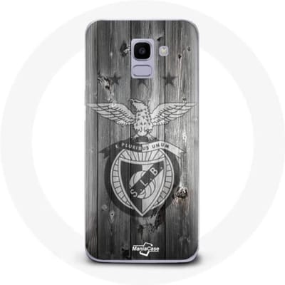 Coque maniacase pour Samsung Galaxy J6 2018 slb benfica fond gris