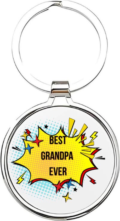 Akyol - Best grandpa ever Sleutelhanger - opa - De leukste opa - Opa sleutelhanger - grootvader sleutelhanger - Sleutelhanger voor opa - Familie sleutelhanger - verjaardagscadeautje - cadeau voor opa - grandfather - Pake - 4 x 7,5 CM