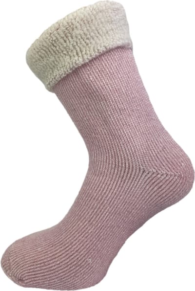 Merinowollen Huissok - Roze - Maat 35-38