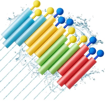 longziming -Regenboog Waterpistool - Kleurrijk Spuitwapen - Schuim Speelgoed - Lekkagevrij Ontwerp - Ergonomische Greep - ABS En EVA - Lichtgewicht Veilig - 12 Stuks