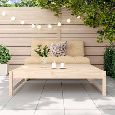 vidaXL - Tuinvoetenbank - 120x80 - cm - massief - grenenhout