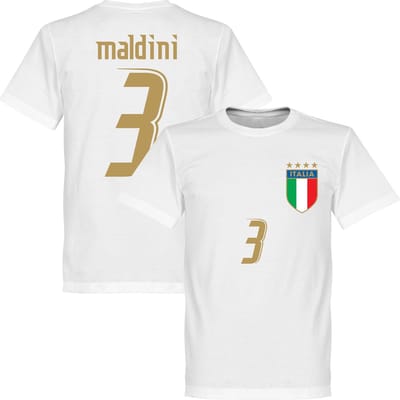 Italië Maldini T-Shirt 2006 - M