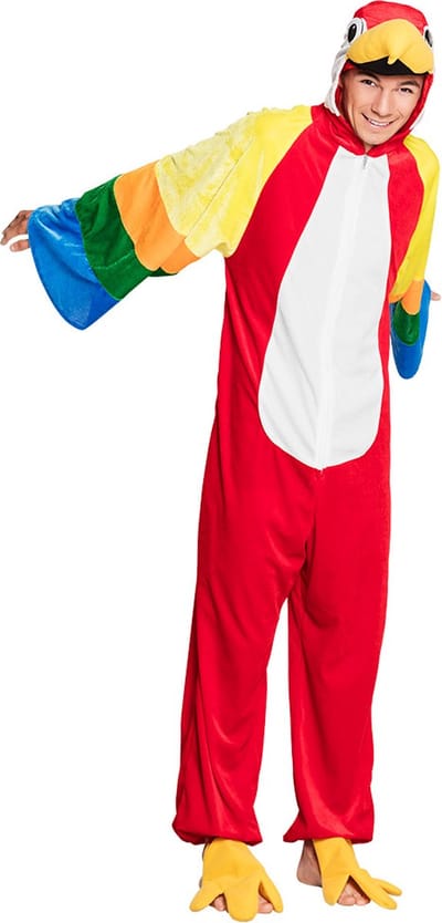 Boland - Kostuum pluche Papegaai (max. 1.65 m) - Kinderen - Papegaai - Onesie