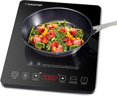 Inductie kookplaat 2000W - Enkele kookplaat - 10 standen - Timer - Veiligheidsslot - Zwart