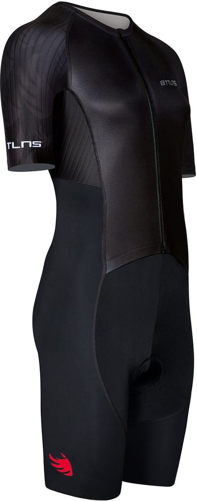 BTTLNS trisuit - triathlon pak - PRO Aero trisuit - trisuit korte mouw dames - langeafstand triathlon - Nemean 1.0 - zwart - XS