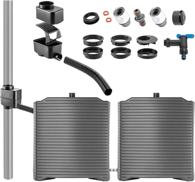 Regenton - Watertank Tuin - Water Verzamelen - Modulaire Constructie - 126 Liter - Antraciet