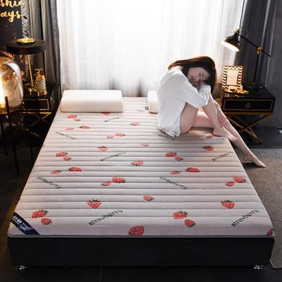 Hoge Kwaliteit Student Dikker Bed Protector Pad Zachte Tatami Matten Latex Matras 6 cm Comfortabele Zachte Spons Matras Topper 90x200cm
