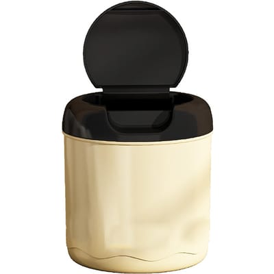 Bureauvuilnisbak Crèmekleur Klapdeksel Multifunctioneel Matige Capaciteit Praktisch Plastic Mini black