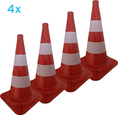 Oranje Pion - 50cm hoog - stevige kwaliteit - pionnen - verkeerskegel - 4 stuks