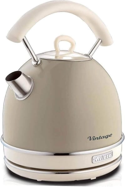 Ariete 2877/03 - Vintage Waterkoker - 2000 Watt - 1.7 liter - draadloos - Beige