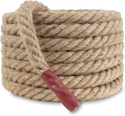 Gedraden Manila Touw - Hennep Touw Jute - Decoratie Ambachten Tuinieren - 4-strengs Natuurlijke Vezel - 25mm x 15m - Natuurlijk