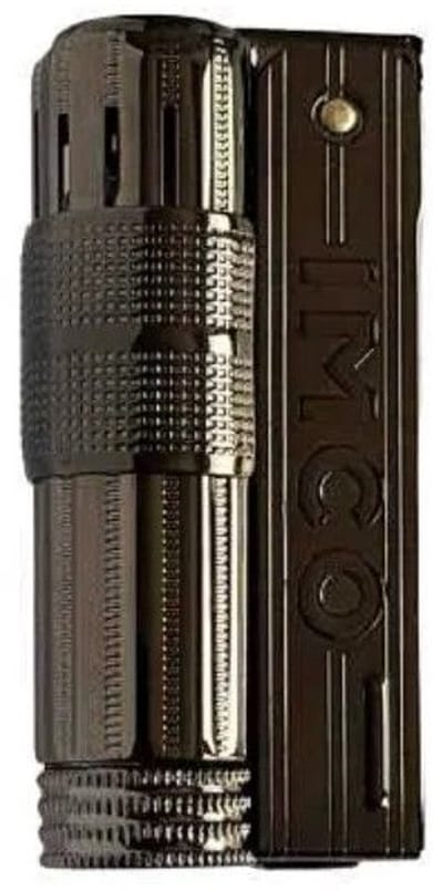 IMCO Super-Triplex Benzine aansteker Gunmetal met IMCO Logo